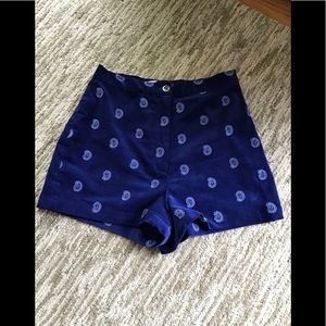 Urban Outfitter High Waisted Blue Corduroy Shorts